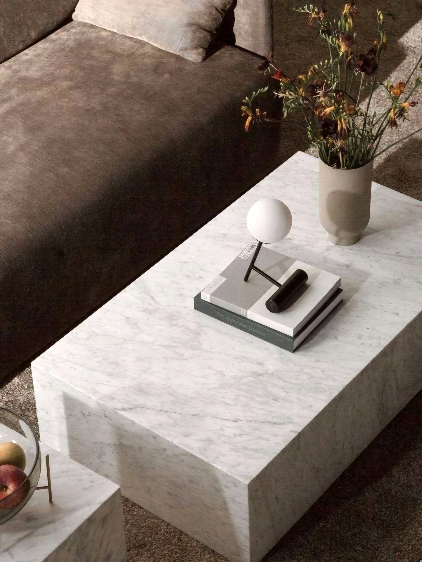 Mesa de Centro Mármol Blanco 100x70x40cm - Oniko Stone