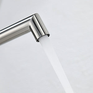 Monomando para Lavabo Plateado Cepillado