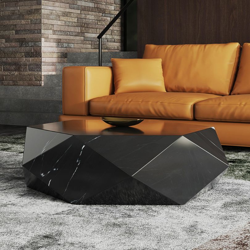 Mesa de Centro Mármol Negro Diamante 120x120x35cm - Oniko Stone