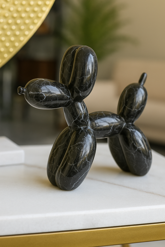 Escultura Decorativa Perro de Globo Mármol - Oniko Stone