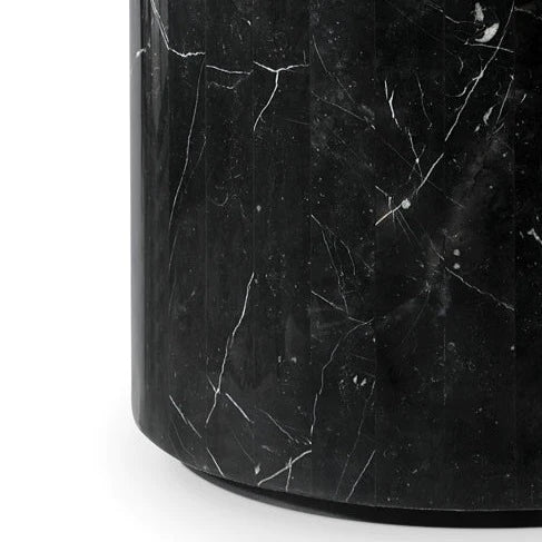Mesa Auxiliar Circular Mármol Negro - Oniko Stone