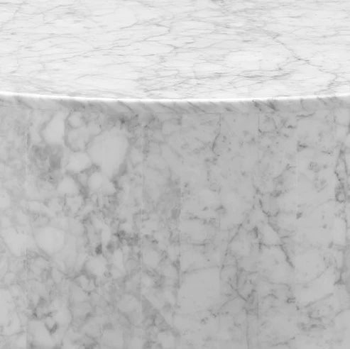 Mesa de Centro Ovalada Mármol Blanco - Oniko Stone