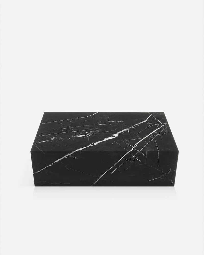 Mesa de Centro Rectangular Mármol Negro 100x60x30cm - Oniko Stone