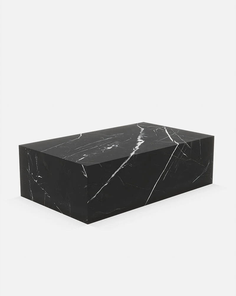 Mesa de Centro Rectangular Mármol Negro 100x60x30cm - Oniko Stone