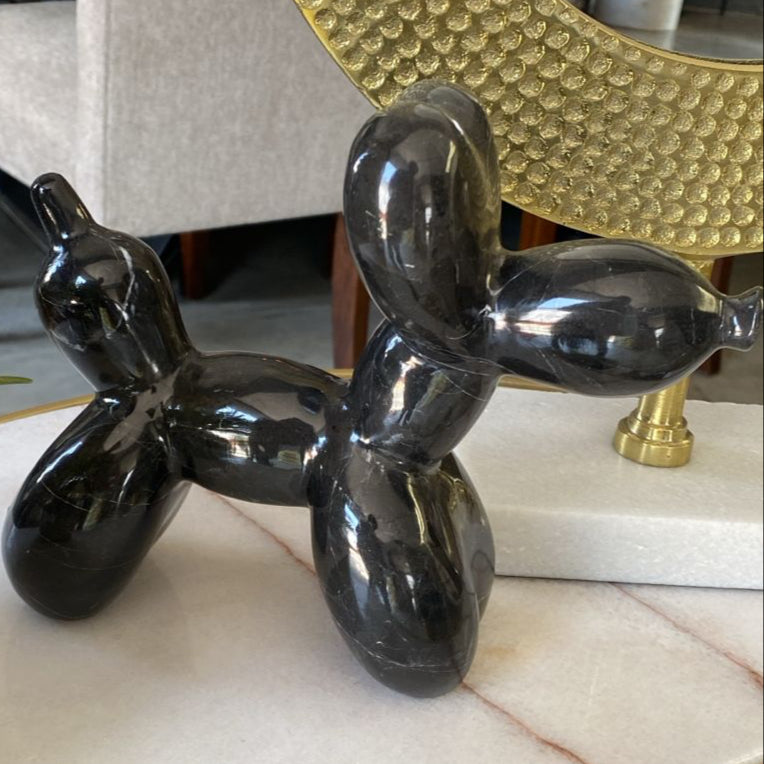 Escultura Decorativa Perro de Globo Mármol - Oniko Stone