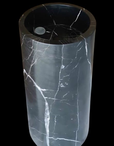 Lavabo Pedestal Mármol Negro 90x45cm - Oniko Stone