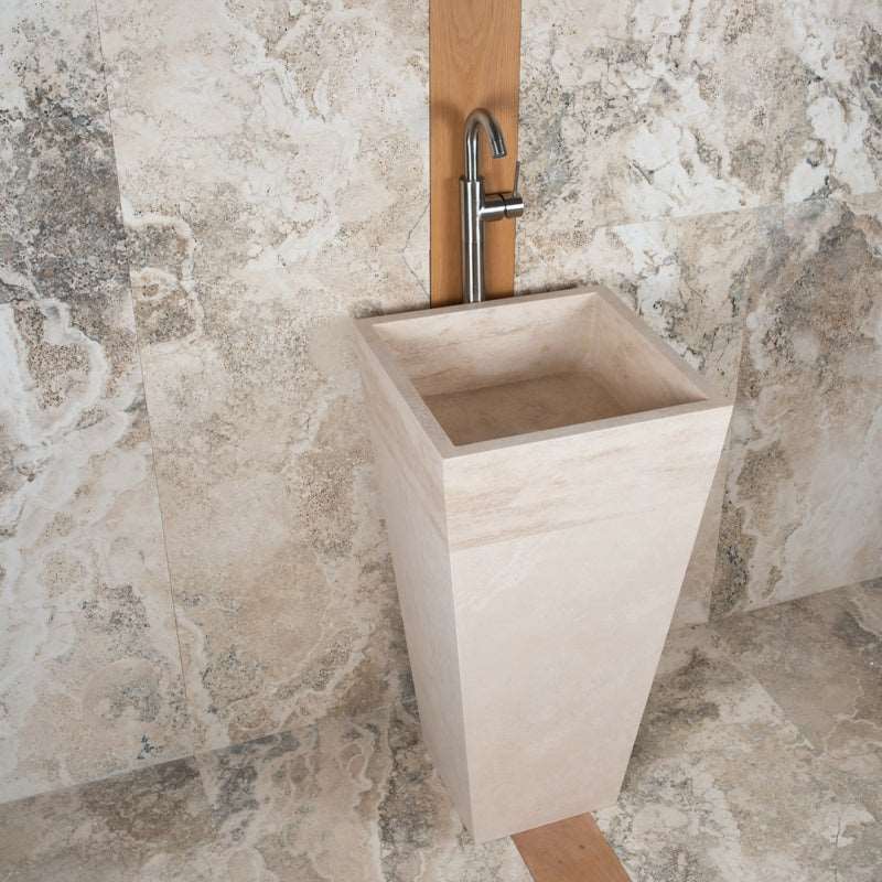 Lavabo Pedestal Columna Travertino 45x85cm