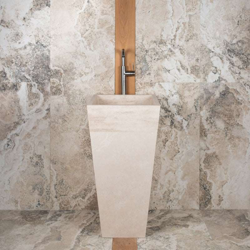 Lavabo Pedestal Columna Travertino 45x85cm