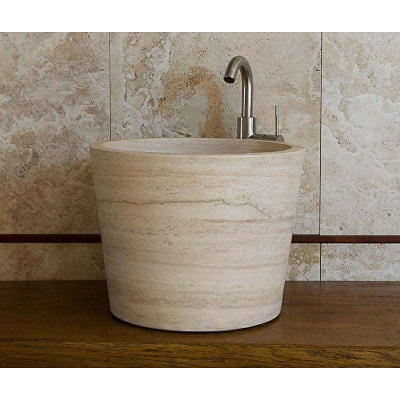 Lavabo Mármol Travertino Spa 40x40x30cm
