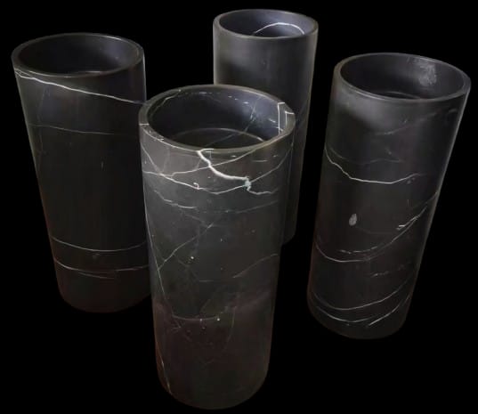 Lavabo Pedestal Mármol Negro 90x45cm - Oniko Stone