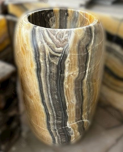 Lavabo Pedestal Onix Cilíndrico 88x40cm - Oniko Stone