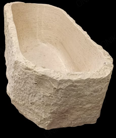 Tina de Baño Mármol Travertino Beige Rustic Chic - Oniko Stone