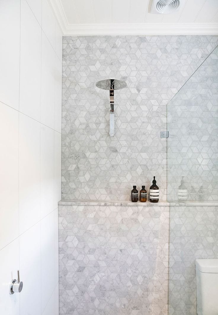 Malla Decorativa Cubo 3D Mármol Blanco - Oniko Stone