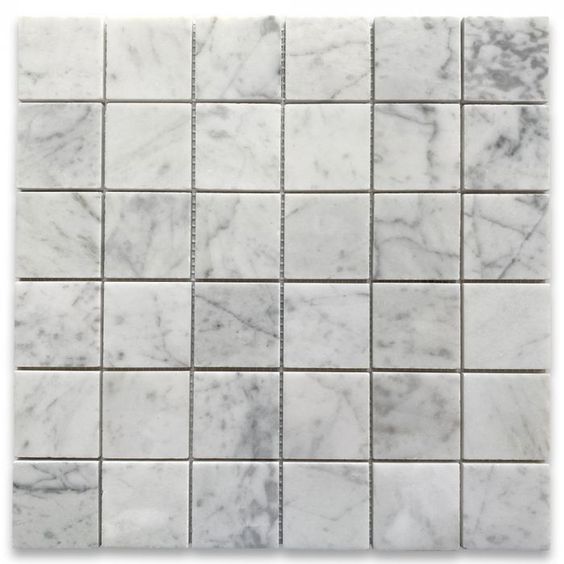 Malla Decorativa Cuadros Mármol Blanco - Oniko Stone