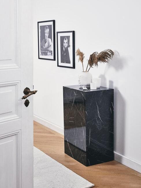Pedestal Rectángulo Mármol Negro - Oniko Stone