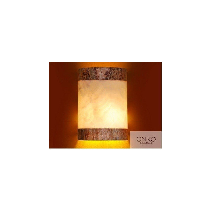 Arbotante de Onix Media Caña 30x20cm - Oniko Stone