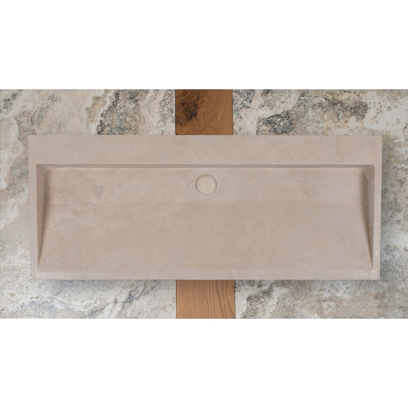 Lavabo Mármol Beige Minimalista 120x50x10cm - Oniko Stone