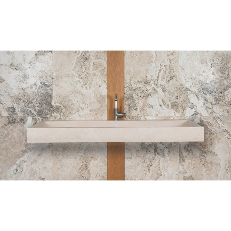 Lavabo Mármol Beige Minimalista 120x50x10cm - Oniko Stone