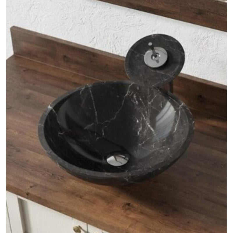 Ovalin Mármol Negro Pulido 40cm - Oniko Stone