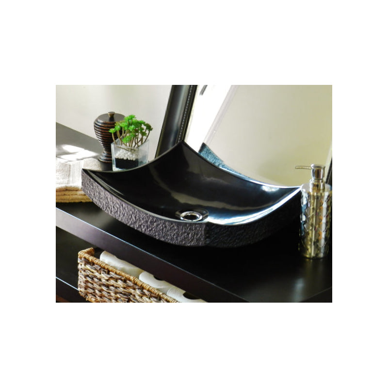 Lavabo Mármol Negro Pañuelo Rustico 40x40cm - Oniko Stone