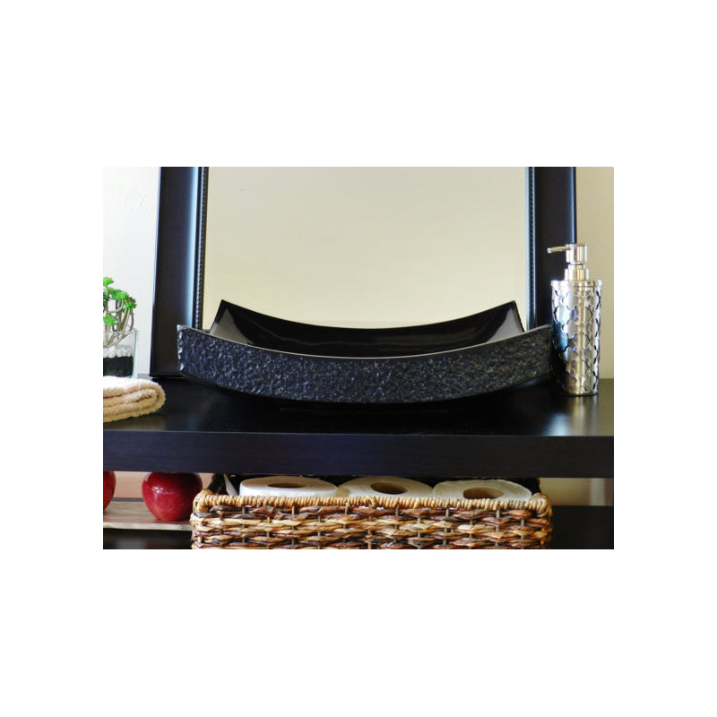 Lavabo Mármol Negro Pañuelo Rustico 40x40cm - Oniko Stone