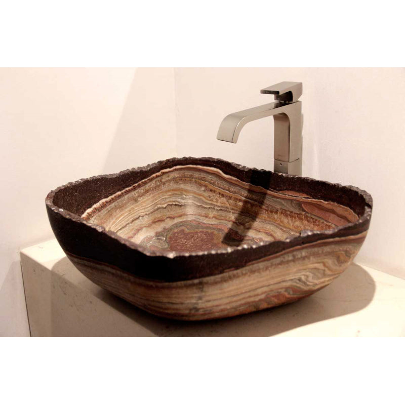 Lavabo Irregular Ónix Rojo Exótico 50x40x18cm - Oniko Stone