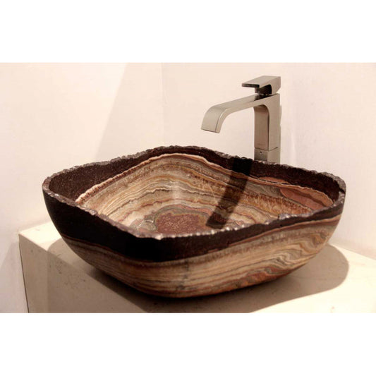 Lavabo Irregular Ónix Rojo Exótico 50x40x18cm - Oniko Stone