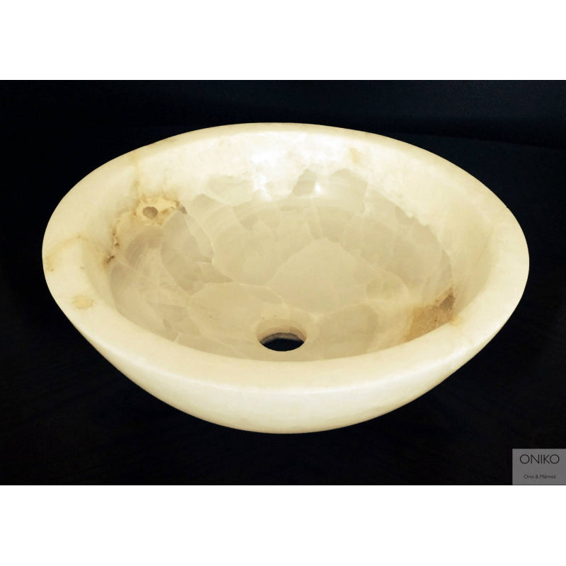 Ovalin Ónix Blanco 40cm - Oniko Stone