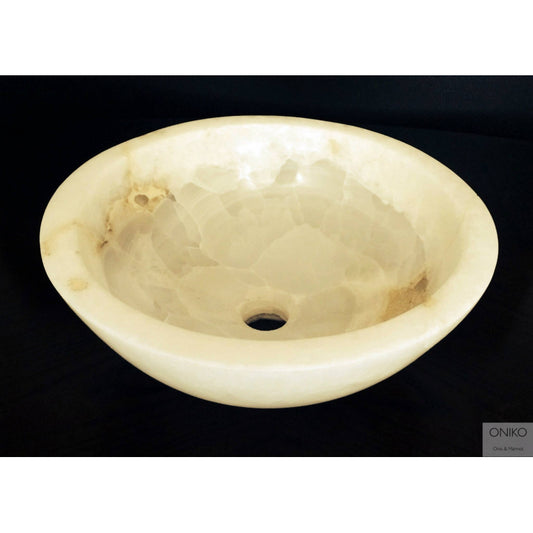 Ovalin Ónix Blanco 40cm - Oniko Stone