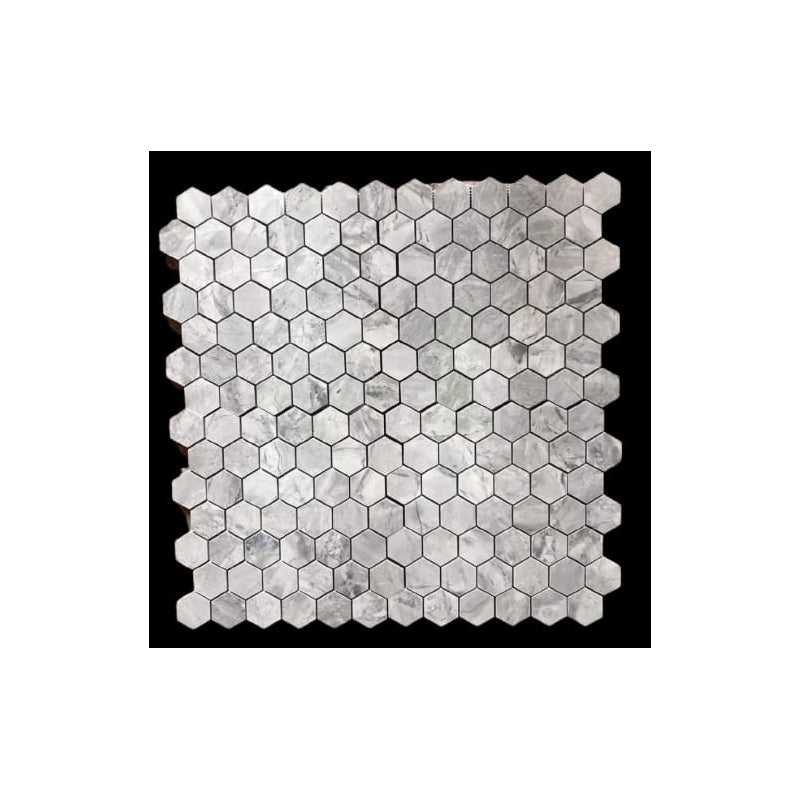 Malla Decorativa Hexagonal Mármol Blanco - Oniko Stone