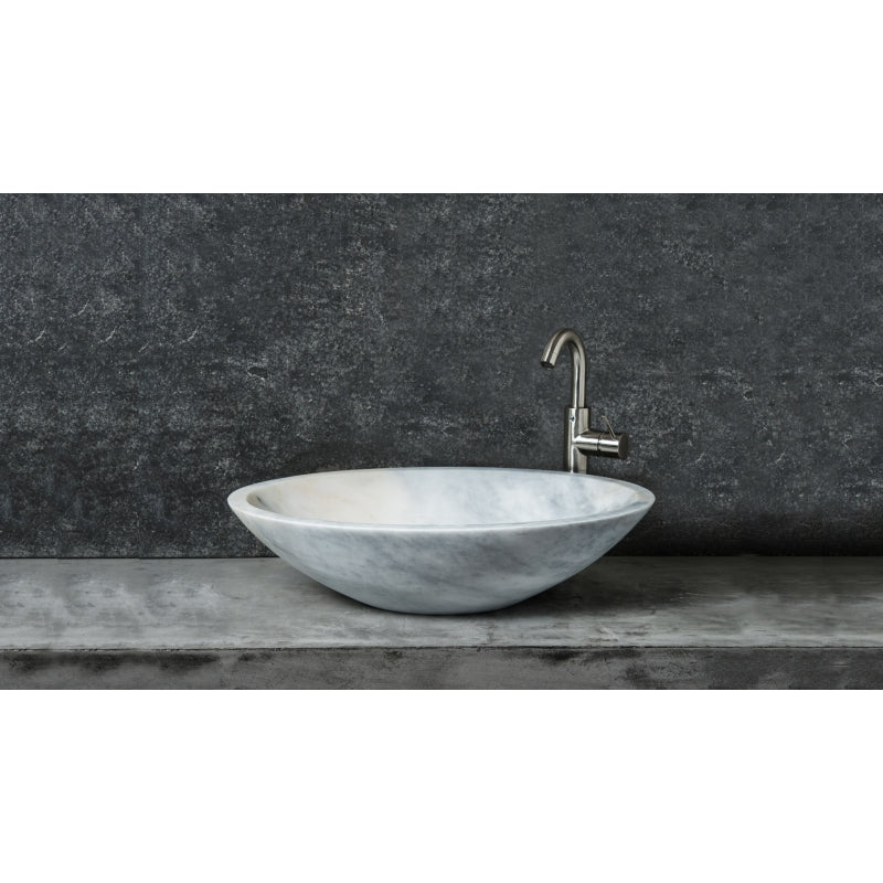 Lavabo Mármol Blanco Veta Gris 60x40cm. - Oniko Stone