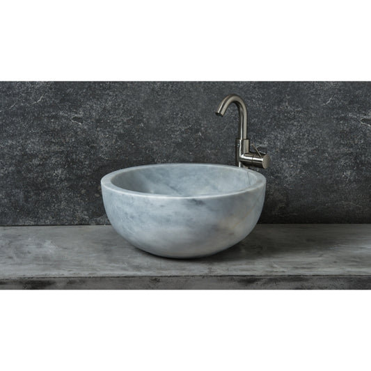 Ovalin Mármol Blanco Veta Gris 40cm - Oniko Stone