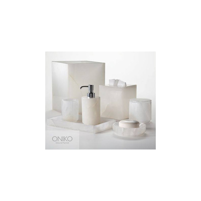 Set de accesorios de baño 7 piezas ónix blanco - Oniko Stone