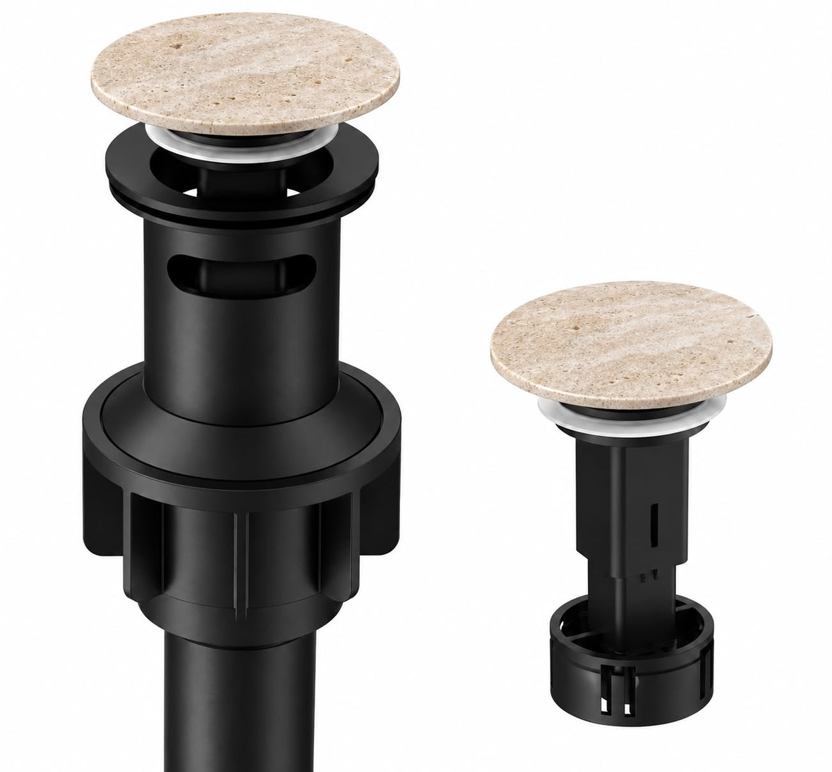 Desagüe Push para Lavabo con Tapa de Mármol