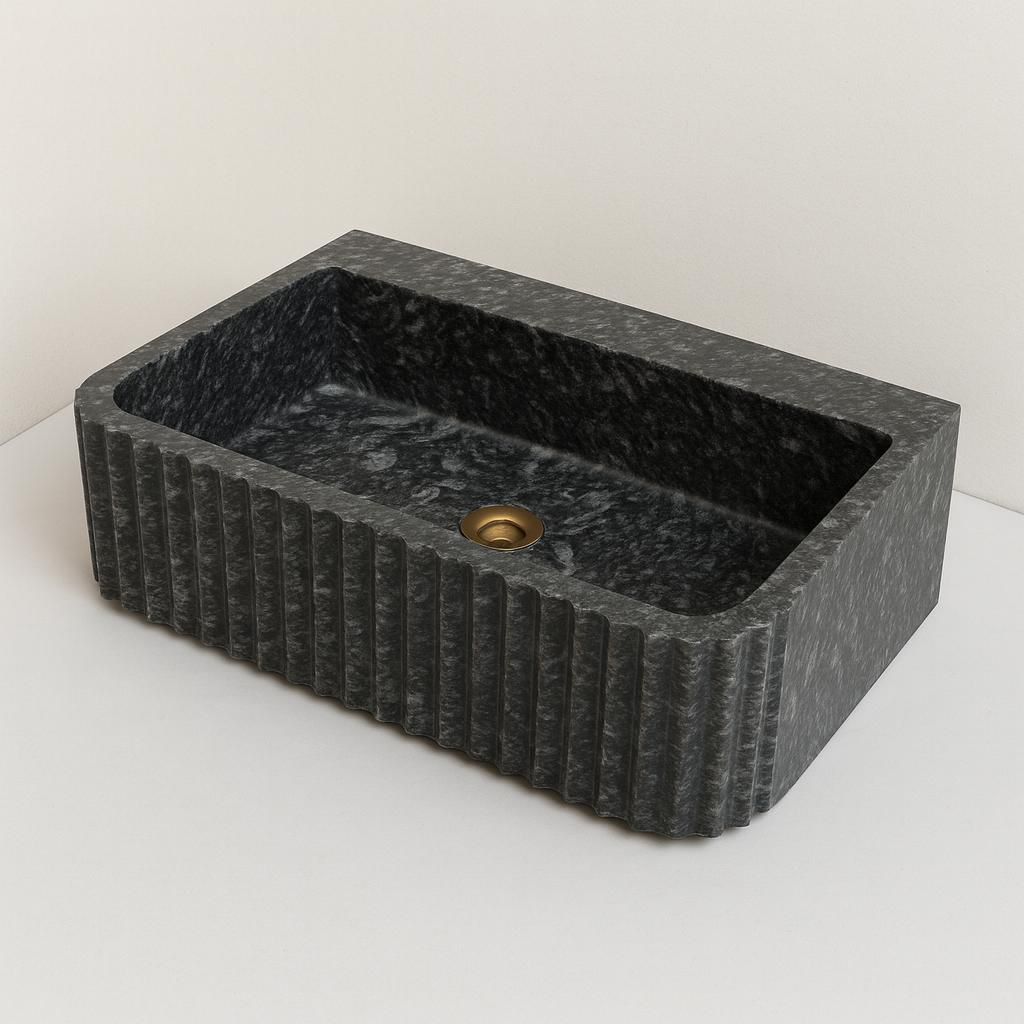 Lavabo de Mármol Estriado Rectangular 60x40x14cm