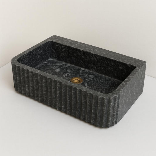 Lavabo de Mármol Estriado Rectangular 60x40x14cm