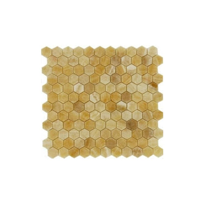Malla Decorativa Hexagonal Ónix Miel - Oniko Stone