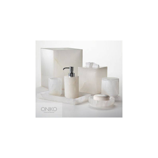 Set de accesorios de baño 7 piezas ónix blanco